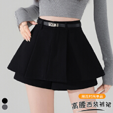 批发实拍 2026春夏新款西装百褶半身裙<b class='q'>女</b>高腰显瘦a字百搭短裙<b class='q'>裙裤</b>