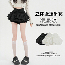 批发实拍 春夏新款芭蕾风蓬蓬<b class='q'>半身裙</b>女<b class='q'>高腰</b>显瘦百搭A字蛋糕短裙裤