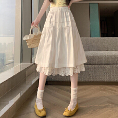 批发实拍 法式镂空刺绣<b class='q'>半身</b>裙女春夏2026新款高腰显瘦气质a字蛋糕<b class='q'>长裙</b>