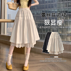 批发实拍 法式镂空刺绣<b class='q'>半身</b>裙女春夏2026新款高腰显瘦气质a字蛋糕<b class='q'>长裙</b>