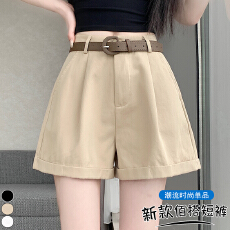 批发实拍 卷边天丝棉<b class='q'>短裤</b>女春夏2026休闲时尚宽松显瘦高腰a字阔腿<b class='q'>短裤</b>