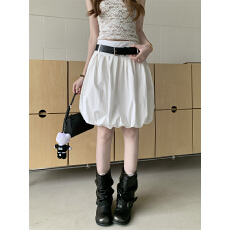 批发实拍 辣妹花苞裙半身裙女2026春夏新款高腰设计感a字蓬蓬<b class='q'>百搭</b>短裙