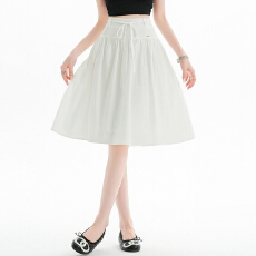 批发实拍2026春夏新款百搭气质a字半身<b class='q'>裙</b>女高腰小个子中长<b class='q'>裙</b><b class='q'>伞</b><b class='q'>裙</b>