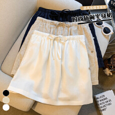 批发实拍 天丝亚麻a字直筒半身裙女夏季新款韩版休闲<b class='q'>百搭</b>显瘦短款裙子