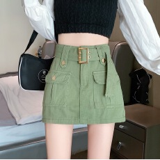 批发实拍牛仔半身裙女设计感早春2026新款防走光高腰显瘦A字短裤裙潮