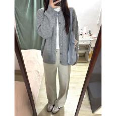 批发慵懒风麻花开衫秋冬2026新款宽松上衣纯色毛衣女秋季美式针织外套