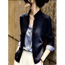 批发干练假俩件<b class='q'>衬衫</b>2026年秋季新品女装轻奢低调肌理精致通勤显瘦小衫