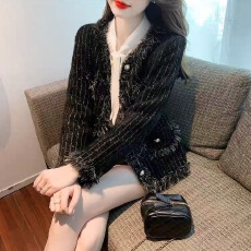 批发小香风毛针织衫外套女2025年<b class='q'>秋</b>冬新款时尚气质仿貂绒宽松型上衣潮
