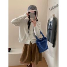 批发实拍#羊驼毛高级感流苏钉珠宽松针织开衫上衣毛衣<b class='q'>短</b><b class='q'>外套女</b>