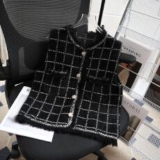 批发小香风水貂毛针织马甲女秋冬坎肩小众叠穿背心马夹外套