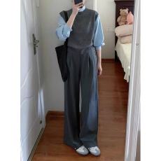 批发入<b class='q'>秋</b>穿搭一整套初早<b class='q'>秋</b>季新款女装学院风针织马甲叠穿衬衫两件