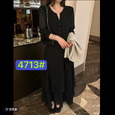 批发琪琪怪怪<b class='q'>大码</b>女装圆舞曲<b class='q'>时尚</b>收腰长款不规则蛋糕连衣裙