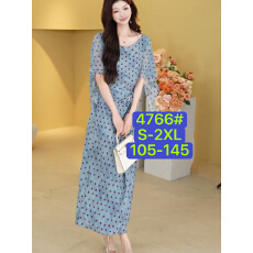 批发夏季2026新款印花轻奢减龄<b class='q'>修身</b>显瘦时尚<b class='q'>连衣裙</b>