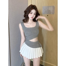 批发工字小吊带背心女设计感小众性感辣妹内搭甜酷不规则百搭上衣