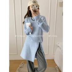 批发白<b class='q'>韩国</b><b class='q'>正品</b>东大门<b class='q'>代购</b>购25秋FLAMINGO两件套围裙系腰带长袖针织衫