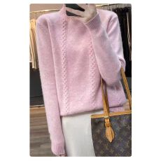 批发秋冬新款100纯羊毛衫女半高领加厚<b class='q'>羊绒</b>衫针织百搭套头打底衫<b class='q'>毛衣</b>