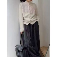 批发2025秋<b class='q'>冬</b>新款羊毛半高领针织衫女宽松显瘦百搭长袖毛衣打底上衣