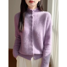 批发胖m秋冬<b class='q'>大码</b>半高领女士毛衣蕾丝花边上衣内搭可外穿针织打底开衫