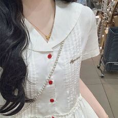 批发实拍jk海军领<b class='q'>连衣裙</b>女夏季法式温柔甜美<b class='q'>可爱</b>设计感白色减龄