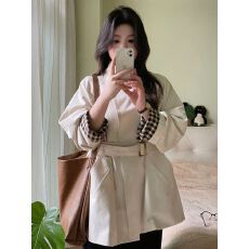 批发小个子巨好看高级感韩系休闲外套女装2025新品立领<b class='q'>风衣</b>百搭款上装
