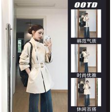 批发英伦风减龄百搭款女生高级感立领外套休闲慵懒风韩系通勤款上衣潮
