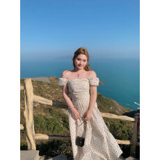 批发2026款新品小飞袖连衣裙女学生学院风韩版宽松方领<b class='q'>中长款</b>式公主裙