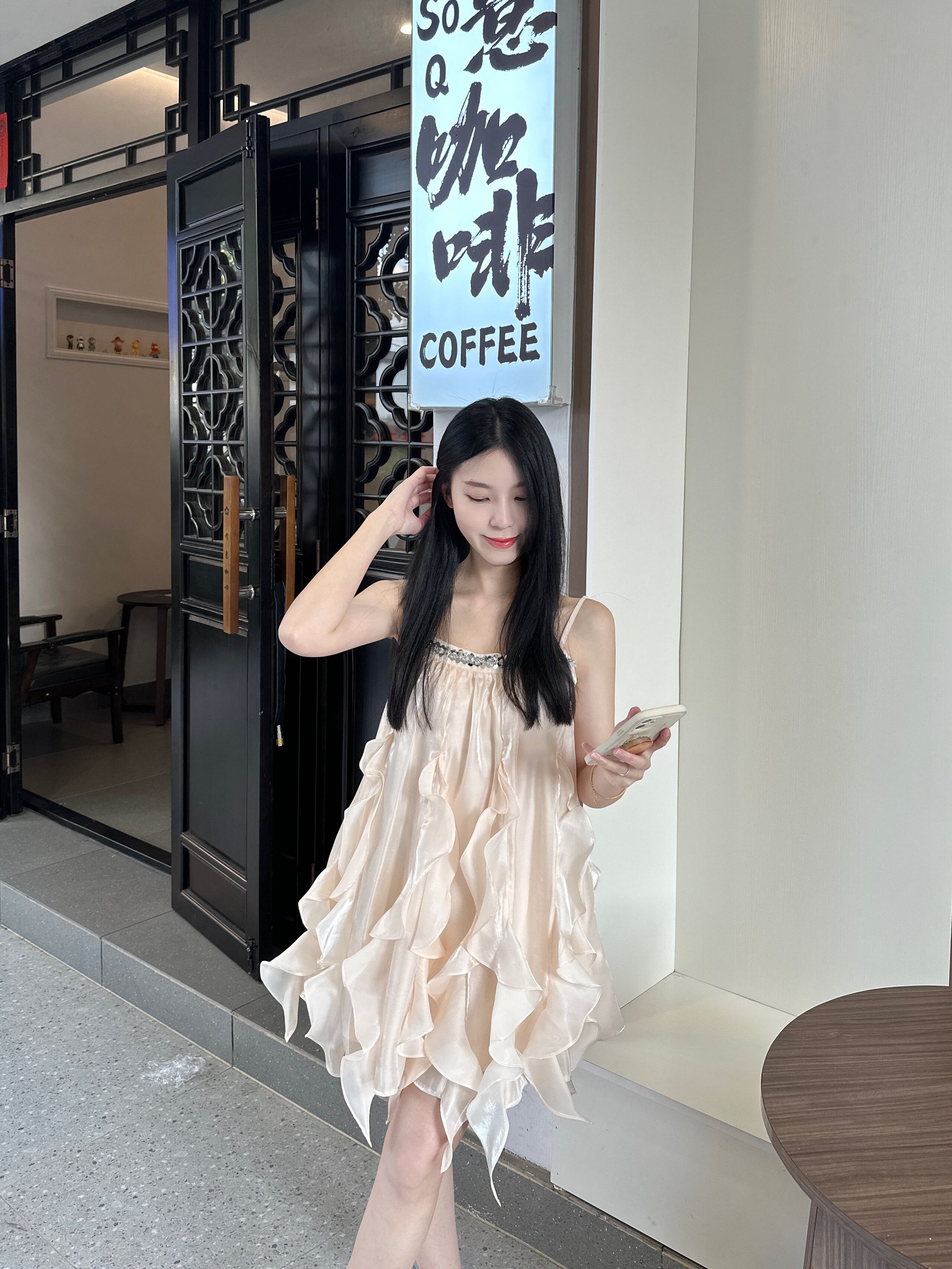 새로운 스타일 여성 드레스 공주 여행 여름 작은 키 착용 가져 가라. 품격 프랑스식 아름다운 슬립 소녀 미니 스커트