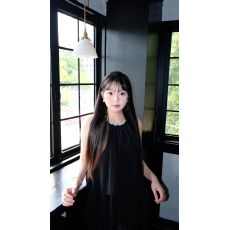 批发2026夏季新款甜美套装法式黑色珍珠无袖上衣高腰显瘦<b class='q'>半身裙</b>两件套