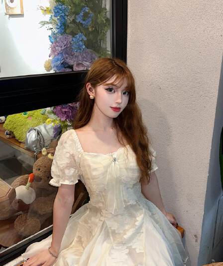 여름 여성 의류 도망자 공주 드레스 슈퍼 잘 생긴 흐름 지불 프랑스식 드레스 섹션 짧은 스커트 허리 수축 퍼프 치마