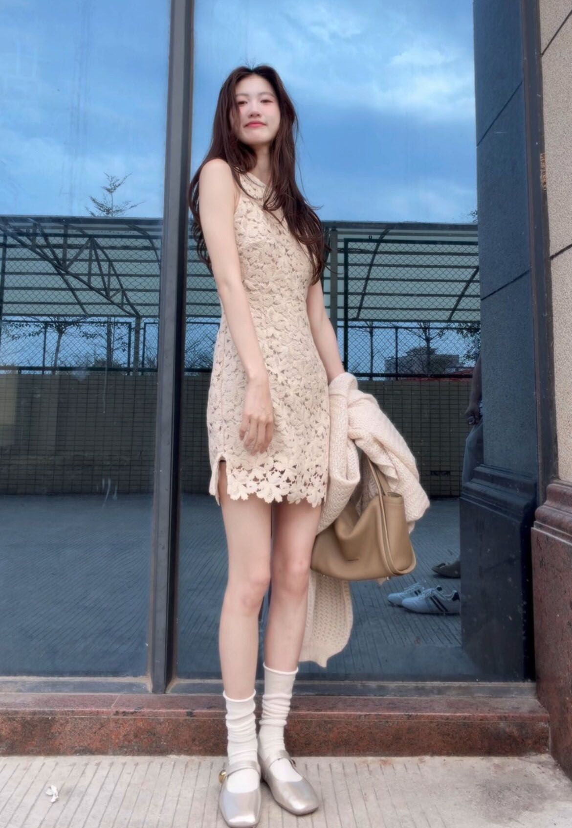 자이언트 잘 생긴 달콤한 스타일 조끼 원피스 여성 의류 여름 순수한 욕망 품격 허리 수축 몸매 가꾸기 라운드 넥 타이트 스커트 짧은 치마
