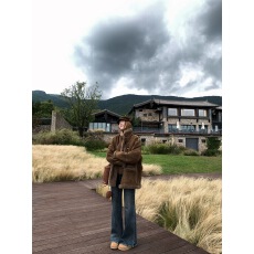 批发小君君布兰妮 9/22新 <b class='q'>街头</b>暖炉/100羊羔毛羊剪绒麂皮两穿外套