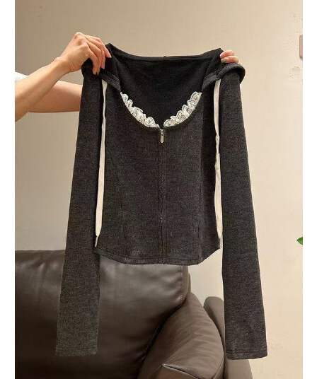 사람들 면 260 그램 레이스 패치워크 긴팔 여성 코트 2025 조기