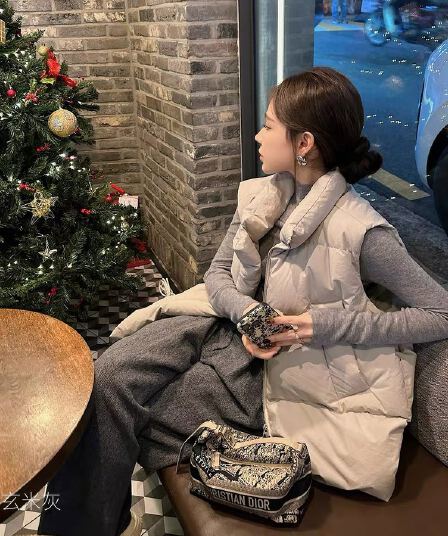 lilylikes 아래 면화 의류 작은 유럽 패키지 새로운 한국 스타일 루즈핏 스탠드 칼라 워싱 고급 빗질된 면 베스트 여성 코트