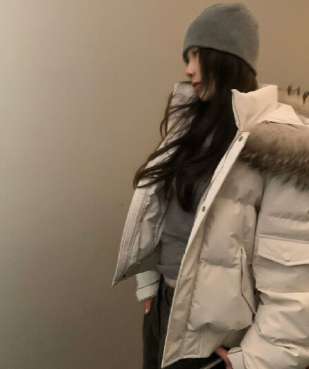 작은 키 다운 재킷 여성 면 의류 재킷 워크웨어 Parker ins 한국 스타일 두꺼운 스탠드 칼라 쇼트 스타일 다운 외투