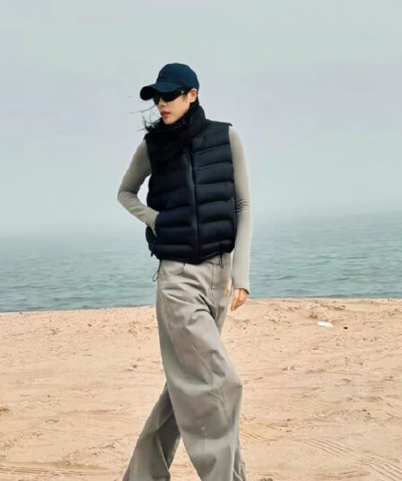 wassup dozen 스탠드 칼라 다운 코튼 베스트 남자 두꺼운 보온 민소매 어깨 캐주얼 조끼 재킷