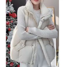 批发羽绒马甲女2026新款韩版时尚百搭立领宽松显瘦白鸭绒坎肩背心外套