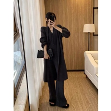 批发优雅时尚三件套秋冬新款针织马甲背心+<b class='q'>开衫</b>+阔腿裤通勤穿搭显瘦女