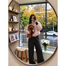 批发轻薄短款羽绒服女2025年冬季超好看立领短外套波点休闲<b class='q'>裤</b>套装女
