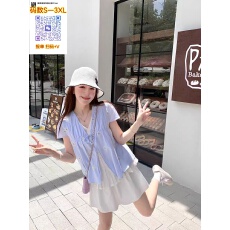 批发杨杨YANGRUOYU【初恋序曲】法式天丝<b class='q'>衬衫</b>女薄款假两件甜美娃娃衫