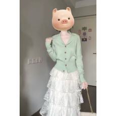批发SPEAR YOUTH“<b class='q'>春</b>和景明”橡木扣绞花针织衫开衫西装领收腰毛衣
