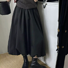 批发法式设计感高腰半身裙2026春季新款小个子不规则A字裙百褶花苞裙