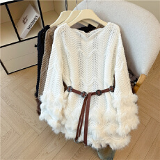 批发法式慵懒风v领镂空针织衫女<b class='q'>夏</b>季新款胖mm时尚显瘦防晒中长款上衣