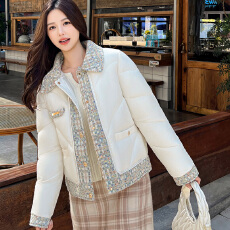 批发实拍设计感大码收腰羽绒服女中长款2025新款冬装韩版加厚棉服外套