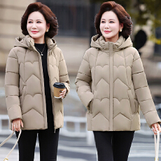批发实拍设计感大码收腰羽绒服女中长款2025新款冬装韩版加厚棉服外套