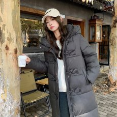 批发冬季新款2025百搭显瘦棉<b class='q'>中长款</b>保暖大码女装加厚连帽羽绒棉服