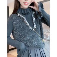 批发实拍<b class='q'>大码</b>波西米亚重工钉珠洋气亮片针织背心减龄显瘦百搭叠穿马甲