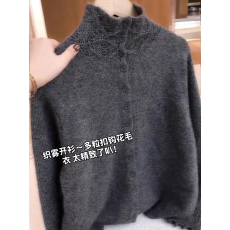 批发大码女装秋冬时尚高级感针织开衫胖mm洋气精致显瘦打底衫软糯毛衣