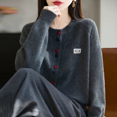 批发时尚外穿百搭针织开衫<b class='q'>外套</b>女2026新款洋气<b class='q'>大码</b>女装上衣秋冬毛衣