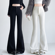 实拍2026春季新款韩版高腰显瘦垂感喇叭裤OL职业西装裤长裤女