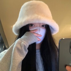 批发毛毛帽子女款2054新款<b class='q'>秋</b>冬款毛绒渔夫帽大头围韩系百搭水桶帽盆帽